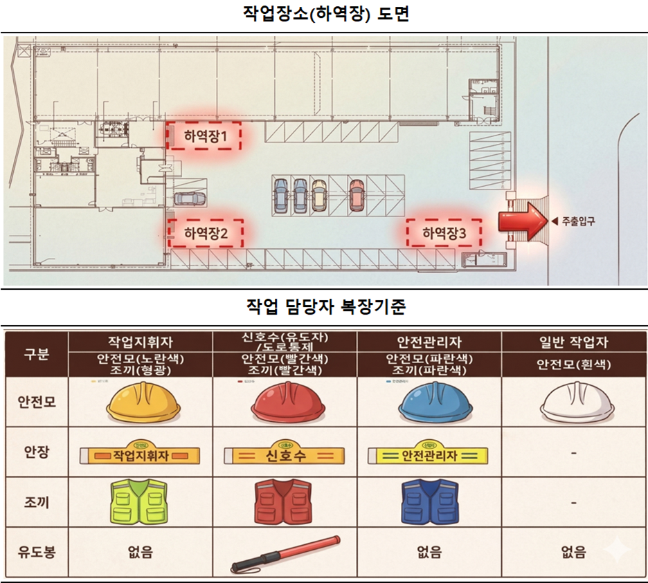 작업장소 및 복장기준 안내